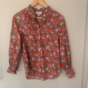 J.Crew Liberty of London Button Down Shirt, Size 4